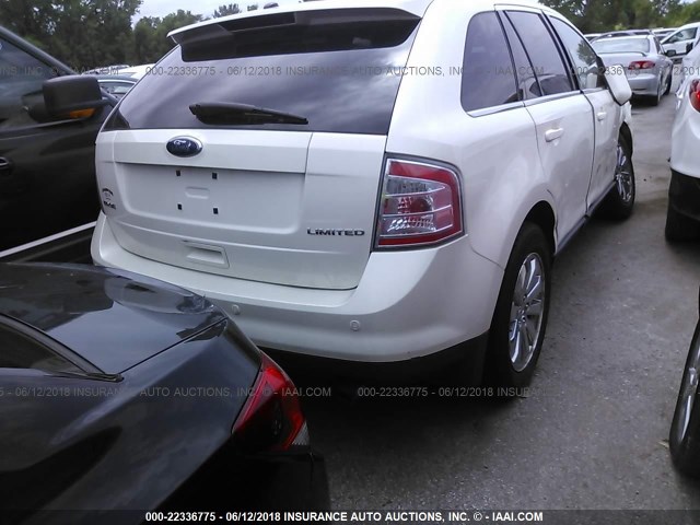 2FMDK39C98BB38183 - 2008 FORD EDGE LIMITED WHITE photo 4