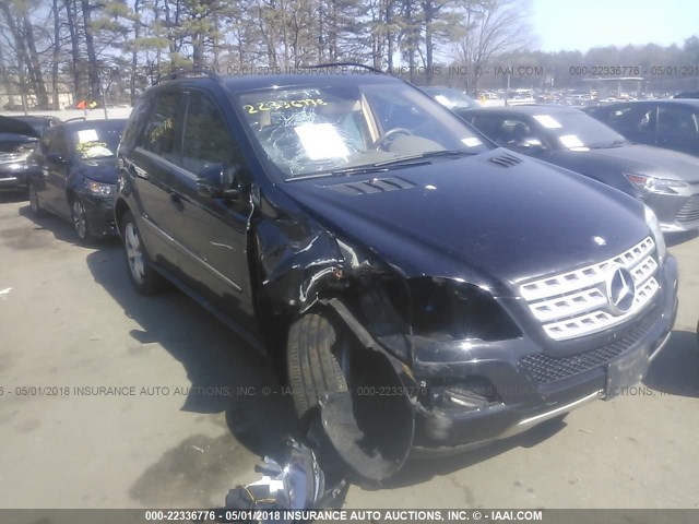 4JGBB8GB9BA716686 - 2011 MERCEDES-BENZ ML 350 4MATIC BLACK photo 1