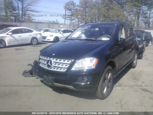4JGBB8GB9BA716686 - 2011 MERCEDES-BENZ ML 350 4MATIC BLACK photo 2