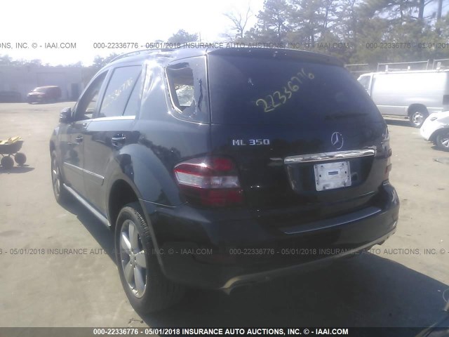 4JGBB8GB9BA716686 - 2011 MERCEDES-BENZ ML 350 4MATIC BLACK photo 3