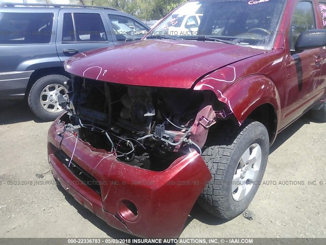 5N1AR18B38C658620 - 2008 NISSAN PATHFINDER S/LE/SE RED photo 6