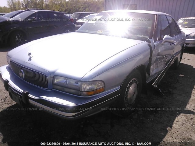 1G4HR52L3SH565114 - 1995 BUICK LESABRE LIMITED BLUE photo 2