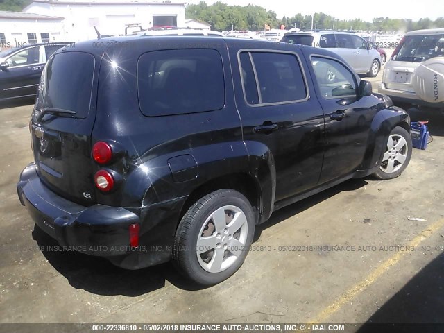3GNCA13D38S705711 - 2008 CHEVROLET HHR LS BLACK photo 4
