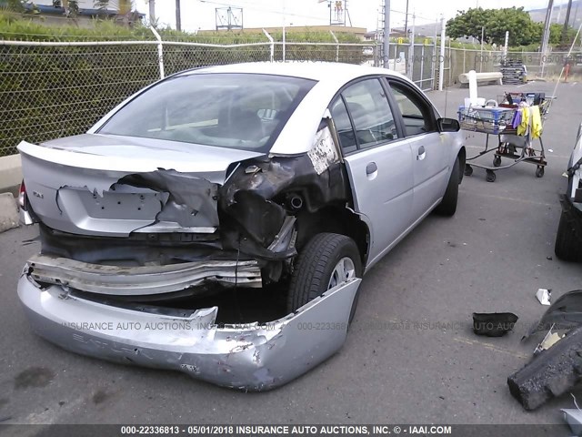 1G8AG52F74Z115320 - 2004 SATURN ION LEVEL 1 SILVER photo 4