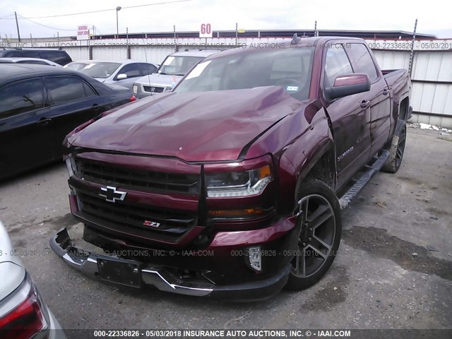 3GCUKREC7HG389522 - 2017 CHEVROLET SILVERADO K1500 LT BURGUNDY photo 2