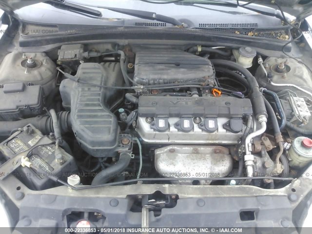 1HGEM22911L027274 - 2001 HONDA CIVIC SI/EX SILVER photo 10