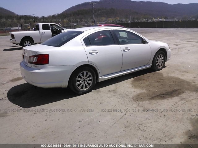 4A32B2FF4AE007660 - 2010 MITSUBISHI GALANT FE WHITE photo 4