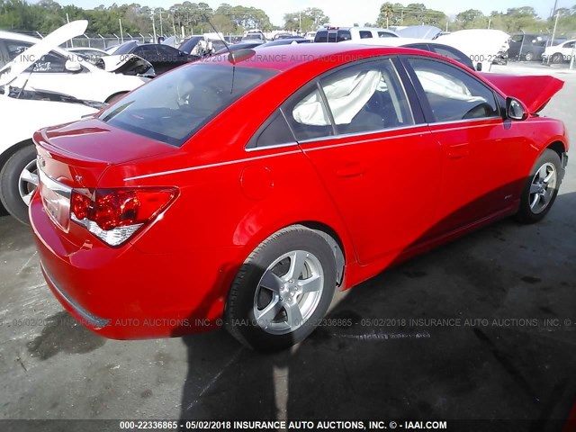 1G1PC5SB4F7164152 - 2015 CHEVROLET CRUZE LT RED photo 4