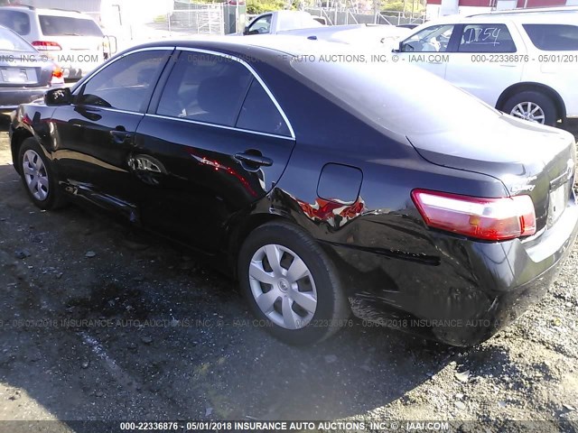 4T1BE46K28U772736 - 2008 TOYOTA CAMRY CE/LE/XLE/SE BLACK photo 3