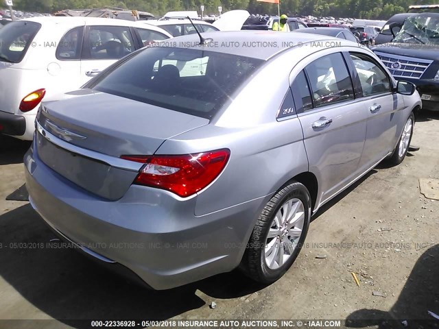 1C3CCBCG9EN100363 - 2014 CHRYSLER 200 LIMITED GRAY photo 4