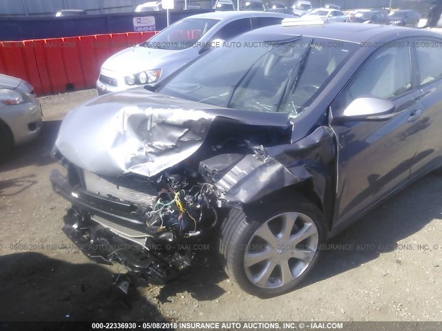 5NPDH4AE6CH083341 - 2012 HYUNDAI ELANTRA GLS/LIMITED GRAY photo 6