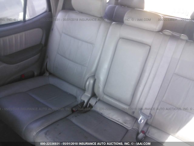 5TDBT48A72S120723 - 2002 TOYOTA SEQUOIA LIMITED WHITE photo 8