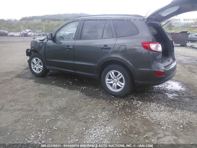 5NMSG3AB2AH340614 - 2010 HYUNDAI SANTA FE GLS GRAY photo 3