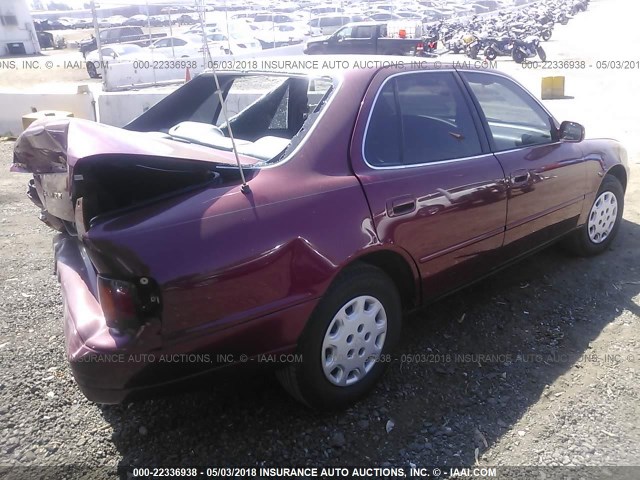 JT2SK12E6S0317701 - 1995 TOYOTA CAMRY LE RED photo 4