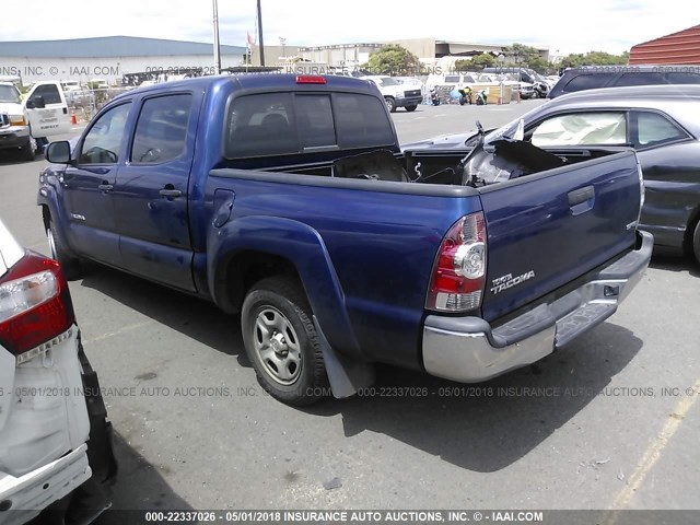 5TFJX4CNXEX040406 - 2014 TOYOTA TACOMA DOUBLE CAB BLUE photo 3