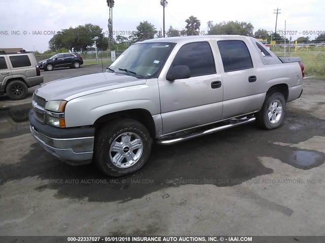 3GNEC12T54G143870 - 2004 CHEVROLET AVALANCHE C1500 SILVER photo 2