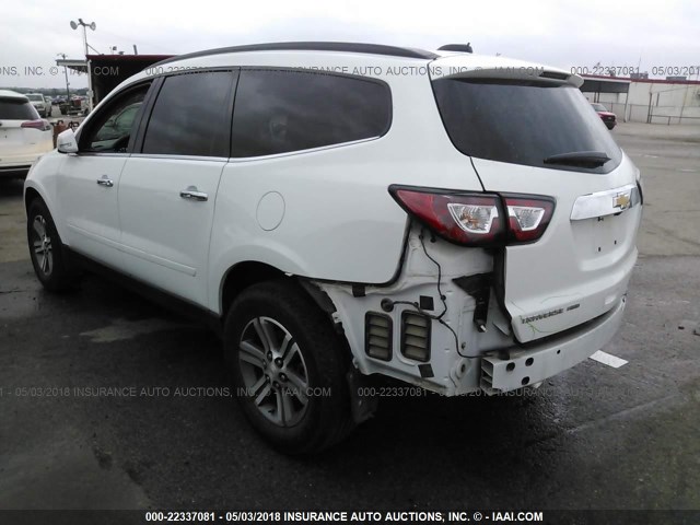 1GNKVGKD3HJ165122 - 2017 CHEVROLET TRAVERSE LT WHITE photo 3