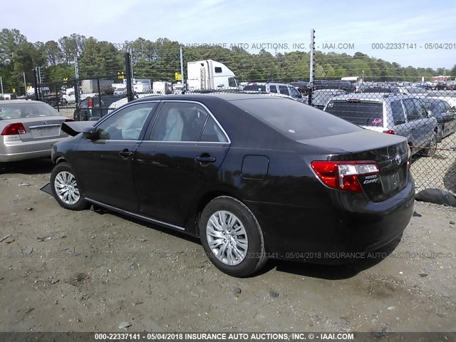 4T4BF1FK0CR191584 - 2012 TOYOTA CAMRY SE/LE/XLE BLACK photo 3