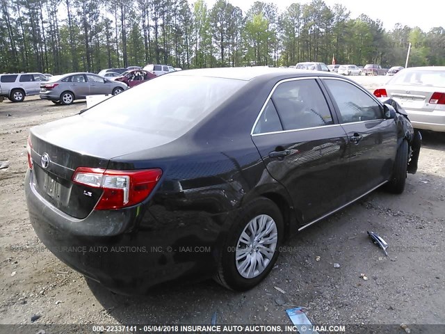 4T4BF1FK0CR191584 - 2012 TOYOTA CAMRY SE/LE/XLE BLACK photo 4
