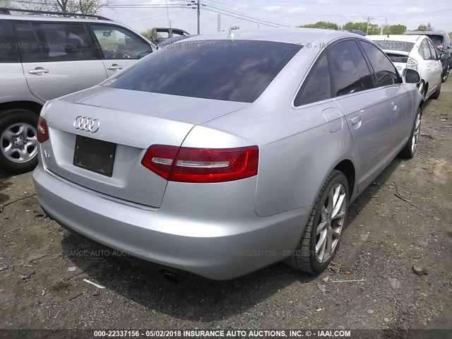 WAUEKAFB5AN037187 - 2010 AUDI A6 PREMIUM PLUS SILVER photo 4