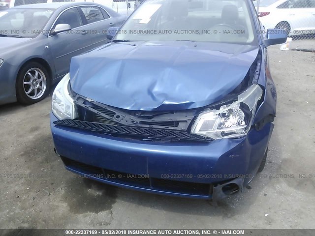 1FAHP35N98W102111 - 2008 FORD FOCUS SE/SEL/SES BLUE photo 6