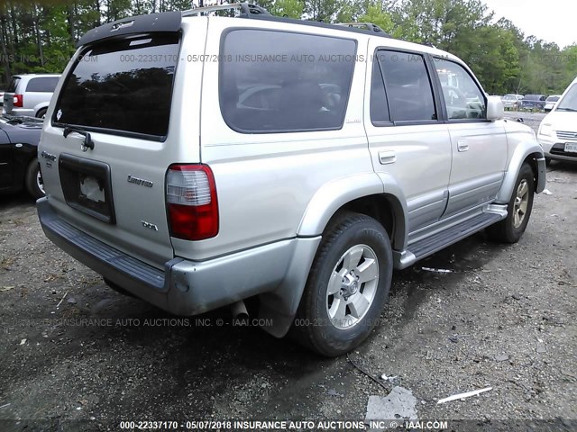 JT3GN87R0Y0137510 - 2000 TOYOTA 4RUNNER LIMITED BEIGE photo 4