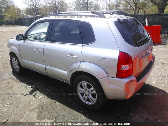 KM8JN12D07U615948 - 2007 HYUNDAI TUCSON SE/LIMITED SILVER photo 3