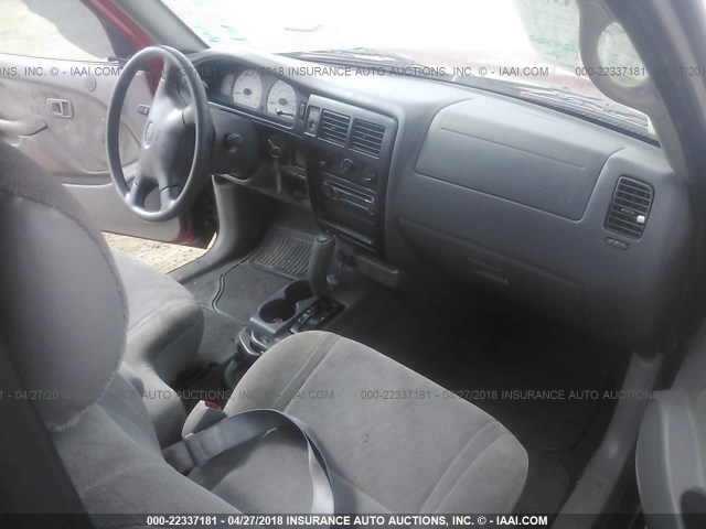 5TEVL52N61Z844659 - 2001 TOYOTA TACOMA XTRACAB RED photo 5