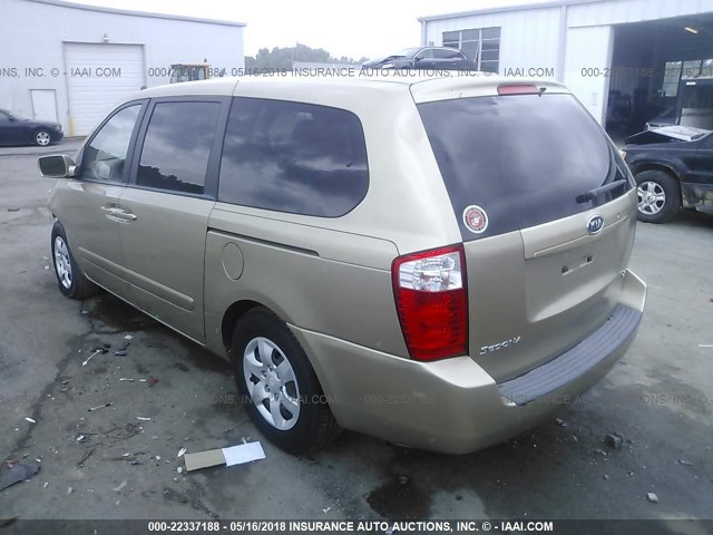 KNDMB233X66046258 - 2006 KIA SEDONA EX/LX 米色 照片 3