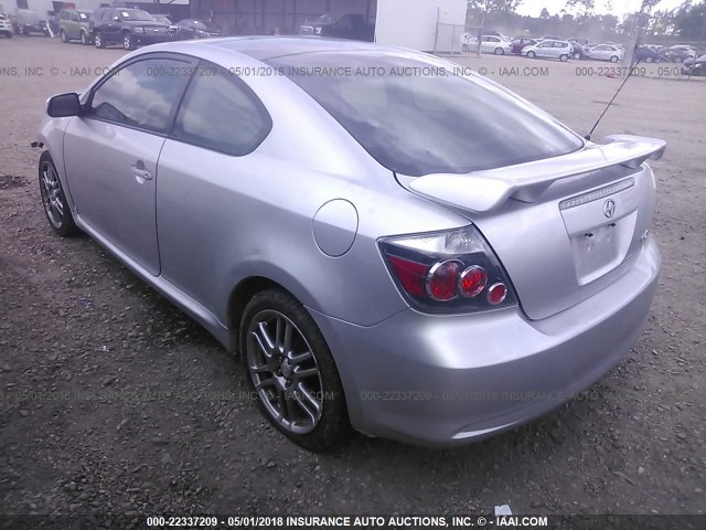 JTKDE167280252317 - 2008 TOYOTA SCION TC SILVER photo 3