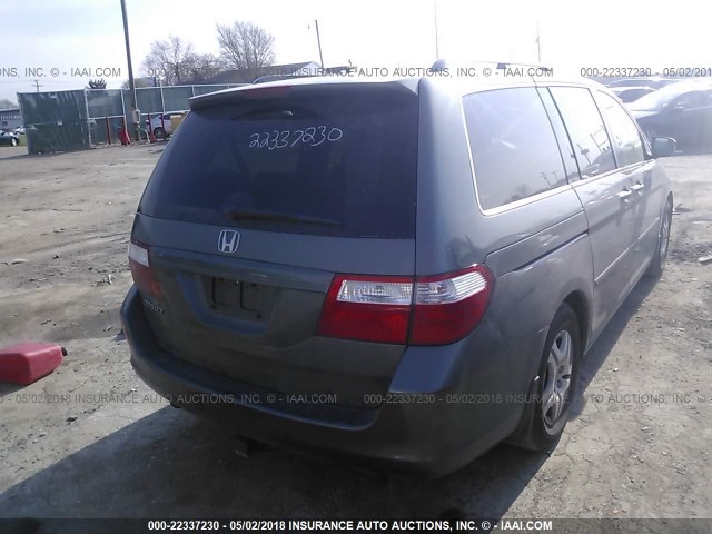 5FNRL38667B444343 - 2007 HONDA ODYSSEY EXL GRAY photo 4