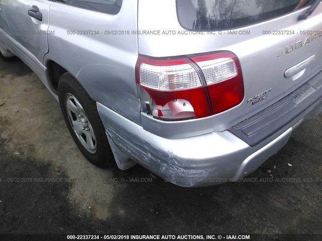 JF1SF65652H742928 - 2002 SUBARU FORESTER S SILVER photo 6