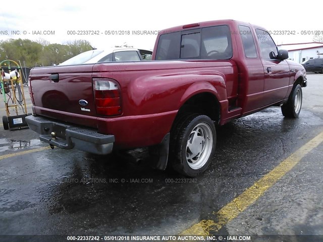 1FTYR14U03PB82547 - 2003 FORD RANGER SUPER CAB MAROON photo 4