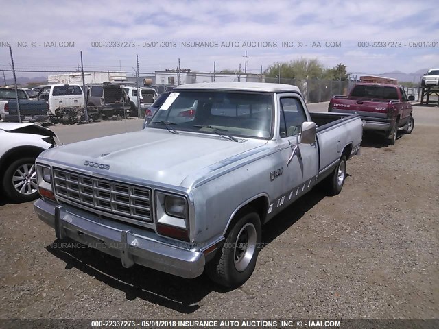 1B7GD14T5FS680715 - 1985 DODGE D-SERIES D100/D150 BLUE photo 2