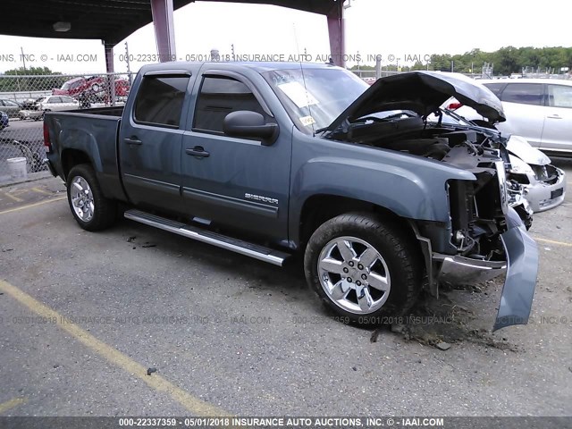 3GTP1VE08DG266658 - 2013 GMC SIERRA C1500 SLE GREEN photo 1