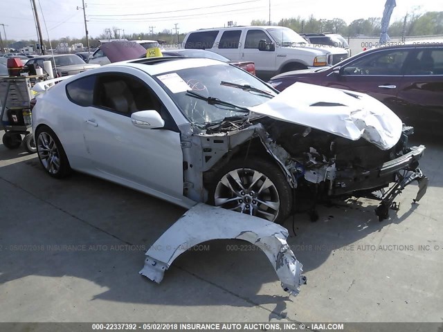 KMHHU6KJ7DU092394 - 2013 HYUNDAI GENESIS COUPE 3.8L WHITE photo 1