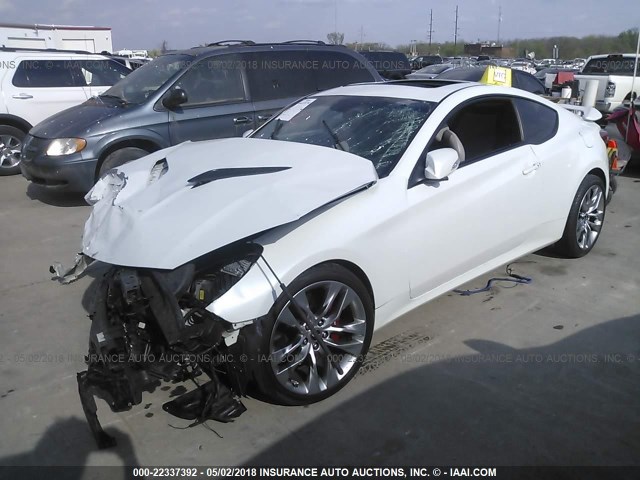 KMHHU6KJ7DU092394 - 2013 HYUNDAI GENESIS COUPE 3.8L WHITE photo 2