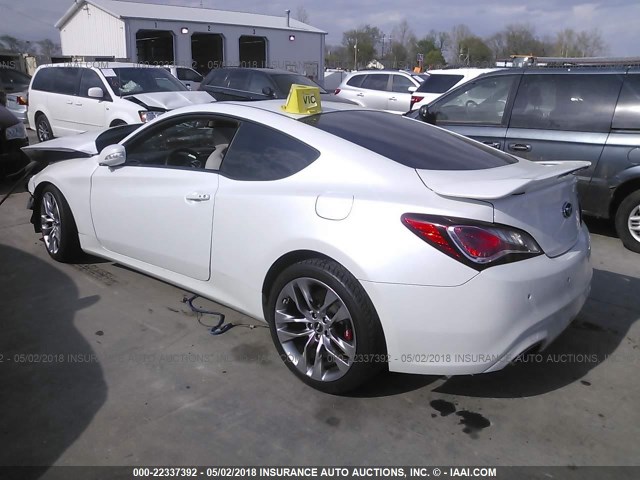 KMHHU6KJ7DU092394 - 2013 HYUNDAI GENESIS COUPE 3.8L WHITE photo 3