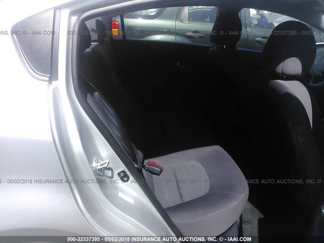 KNADM4A39E6409766 - 2014 KIA RIO LX SILVER photo 8