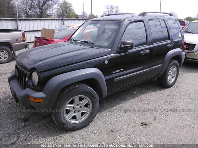 1J4GL48K84W156481 - 2004 JEEP LIBERTY SPORT 黑色 照片 2