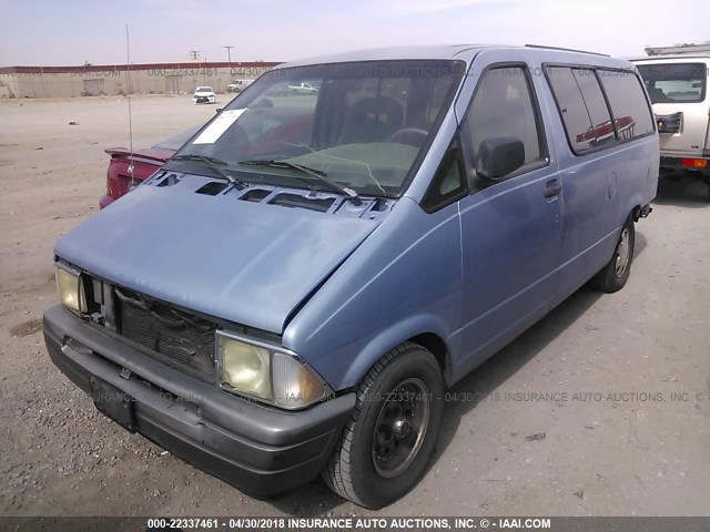 1FMDA31X8VZA28123 - 1997 FORD AEROSTAR Light Blue photo 2