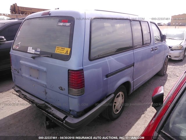 1FMDA31X8VZA28123 - 1997 FORD AEROSTAR Light Blue photo 4