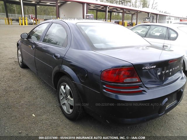 1B3EL46X23N557560 - 2003 DODGE STRATUS SE/SXT BLUE photo 3