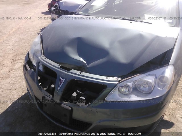 1G2ZJ57B994244930 - 2009 PONTIAC G6 GREEN photo 6