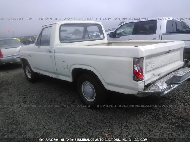 1FTCF10E9BPA46594 - 1981 FORD F100 WHITE photo 3