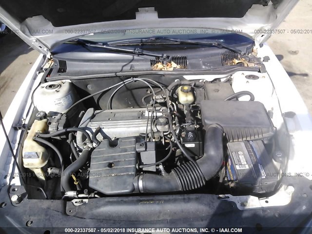 1G2NF52F22C249960 - 2002 PONTIAC GRAND AM SE1 WHITE photo 10