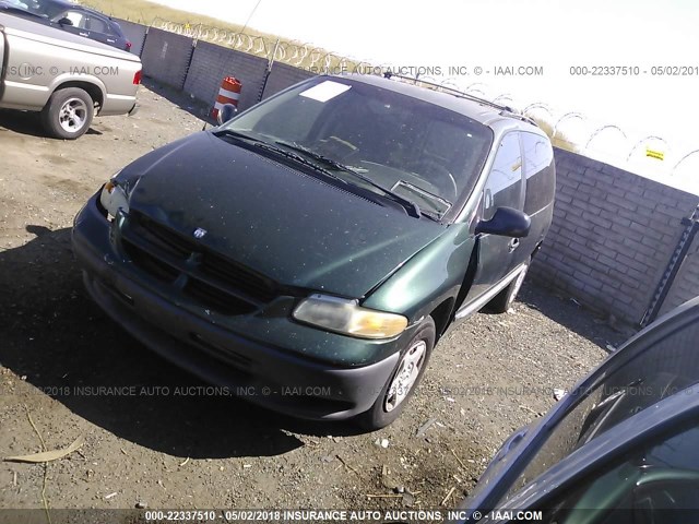 2B4FP25B4VR102021 - 1997 DODGE CARAVAN GREEN photo 2