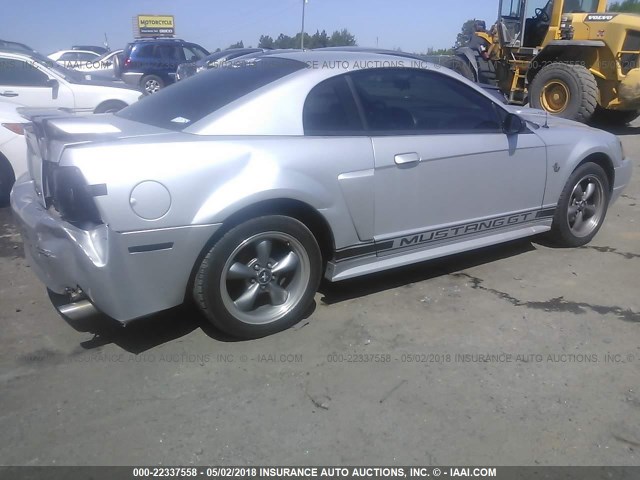 1FAFP42X74F119101 - 2004 FORD MUSTANG GT SILVER photo 4