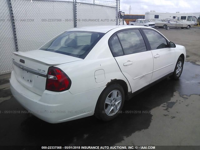 1G1ZT52875F333260 - 2005 CHEVROLET MALIBU LS WHITE photo 4