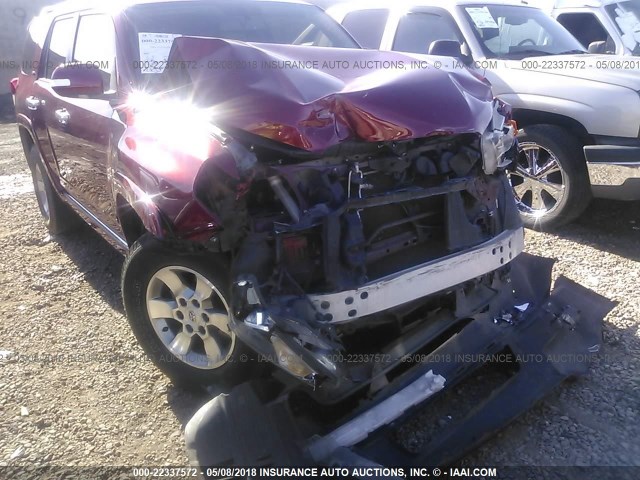 JTEBU5JR8B5037385 - 2011 TOYOTA 4RUNNER SR5/LIMITED/TRAIL RED photo 6